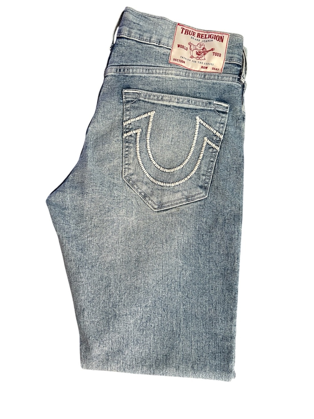 True Religion Men's Light Wash Slim Jeans